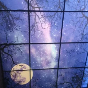 آسمان مجازی چاپ مستقیم UV طرح ماه شب چهارده کدjmm84